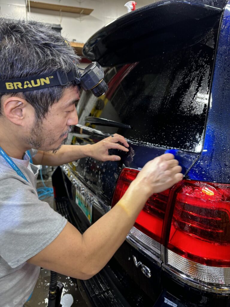 Installing Paint Protection Film (PPF) at Auto Restyling & Repairing Shop in Eugene, OR | Blue Rose Auto