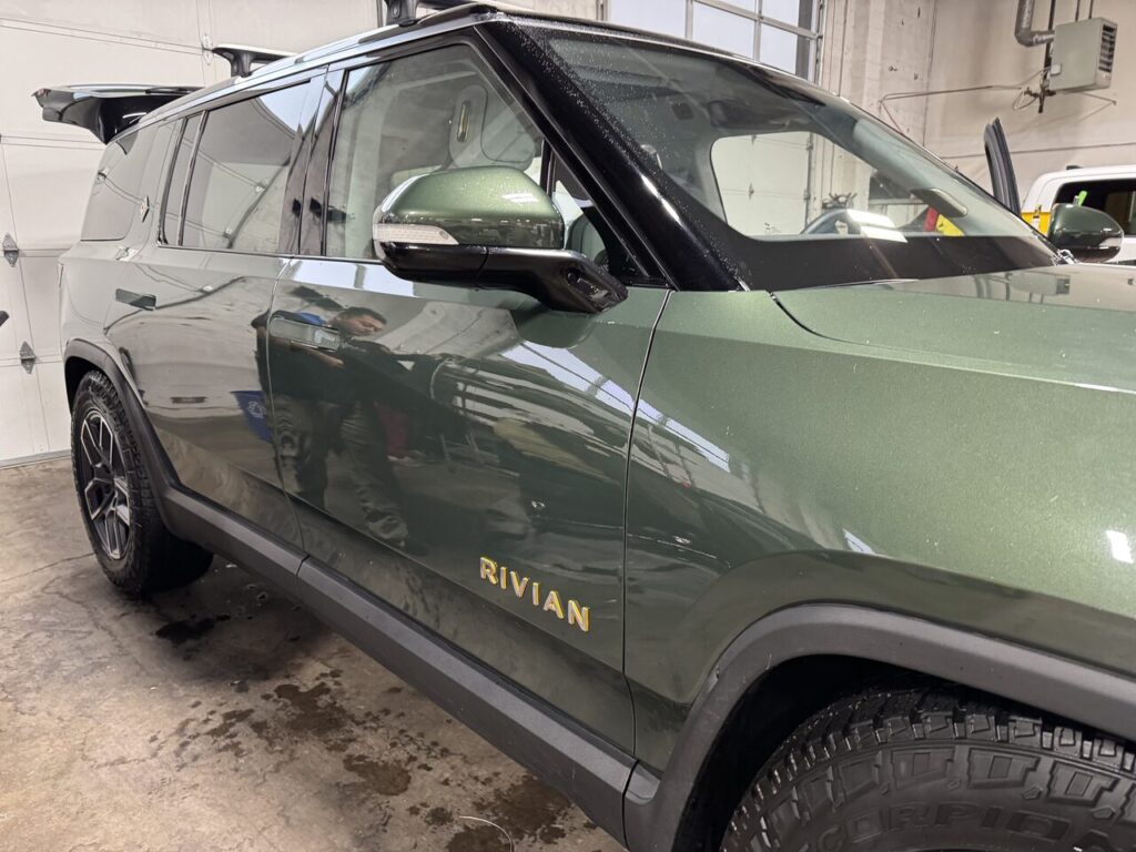 Satin color paint protection film (PPF) applied to a vehicle in Springfield OR at Blue Rose Auto