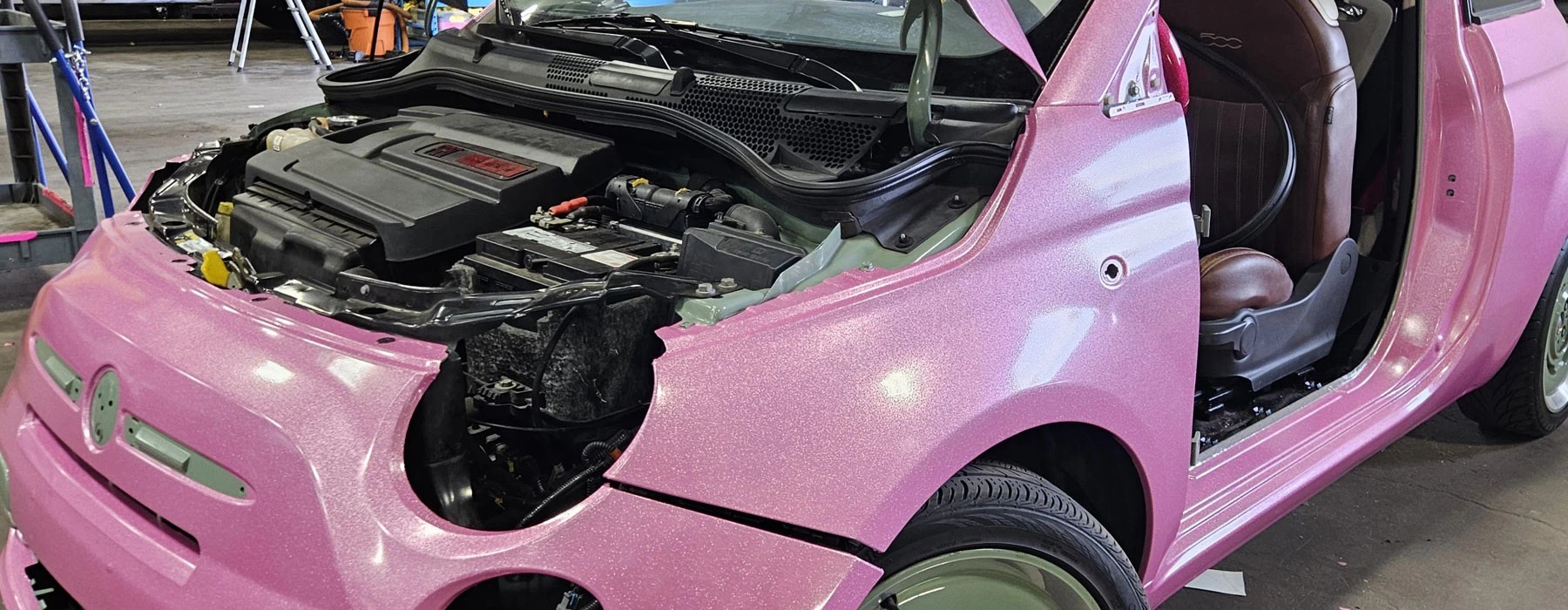 Full-body color-change vinyl wrap completed at the Blue Rose Auto shop in Springfield, OR