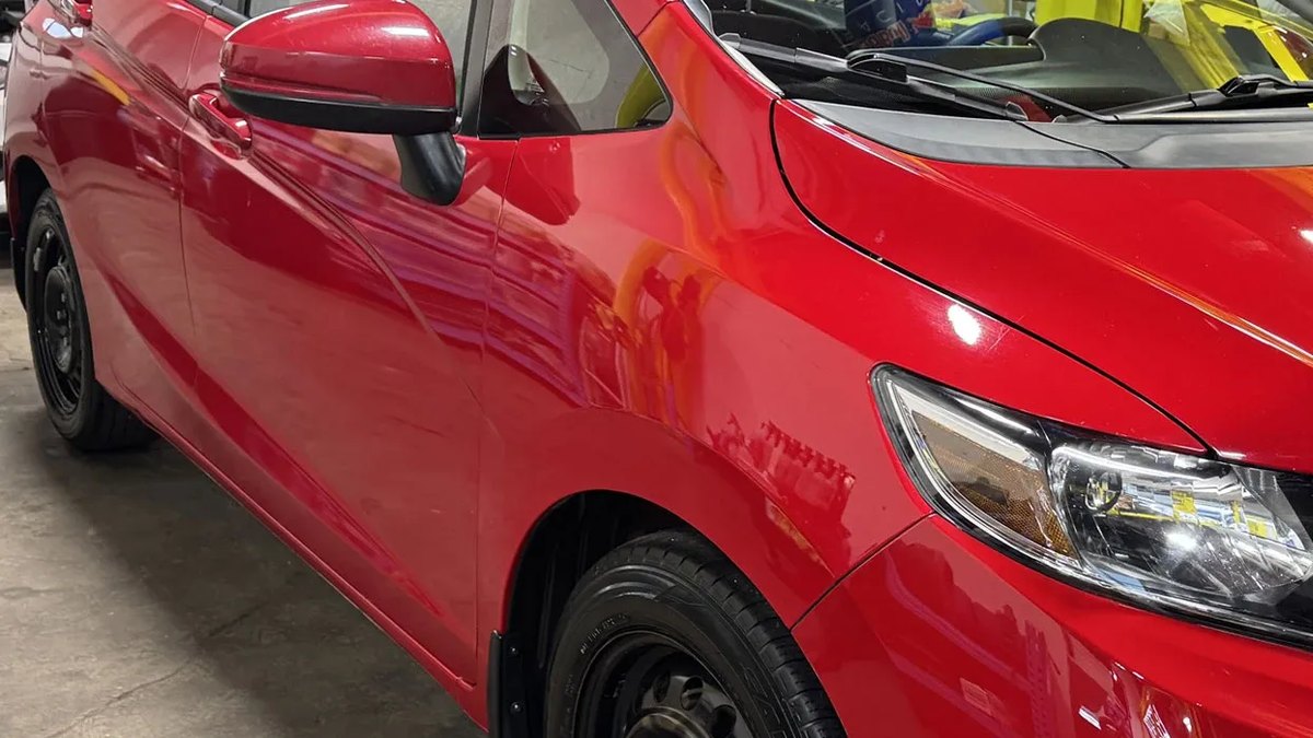Finished fender and door repair after collision work at our Springfield, OR body shop Finished fender and door repair after collision work at our Springfield, OR body shop