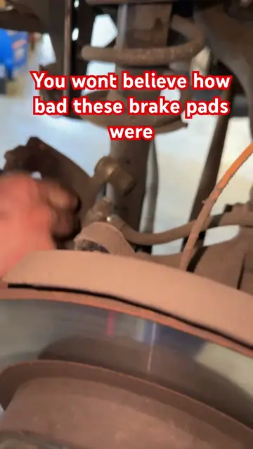Worn brake pads down to the backing plate