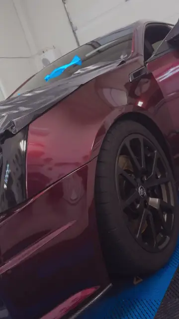 Full vinyl wrap on a Cadillac