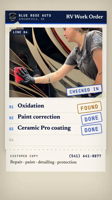 Our RV work order