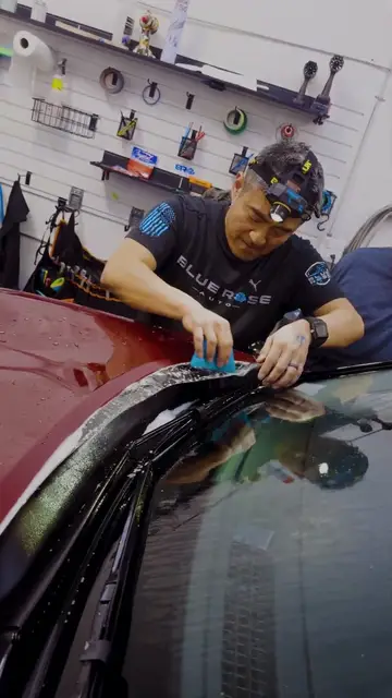 Paint protection film going on